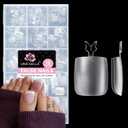 UNA GELLA Square Toe Nail Tips 216Pcs 15Sizes Full Cover Long Wider Toe Nail Tips Soft Gel Pre-etched Double Matte Fake Toe Nails Press Ons For Big Toe Nail Extensions Home DIY Nail Salon Soak Off