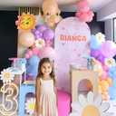 138Pcs Blue Balloon Garland - Flower Balloon Arch Kit - Pastel Pink Blue Purple Orange Daisy Balloons For Girl's Blue Birthday Decorations, Wildflower Party Decorations