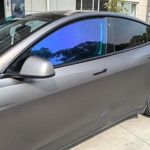 HOHOFILM Chameleon Blue Window Film Car Window Tint 50% VLT Heat Rejection UV99% Side Window Windshield Tint (20"x40")
