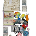 Puppy Play Gym with 12 Toys, Removable Dog Enrichment Playground, Interactive Indoor Training Activity Center for Dogs, Teething & with Squeaky Toys, Fixable