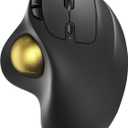 Nulea M501 Wireless Trackball Mouse, Rechargeable Ergonomic, Easy Thumb Control, Precise & Smooth Tracking, 3 Device Connection (Bluetooth or USB Receiver), Compatible for PC, Laptop, Mac, Windows.