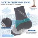 DRNAIETY 2 Pairs Ankle Brace Socks for Women & Men, Ankle Compression Sleeve for Plantar Fasciitis, Achilles Tendonitis, Neuropathy, Foot Arch Support Socks | Comfortable and Breathable (XL)