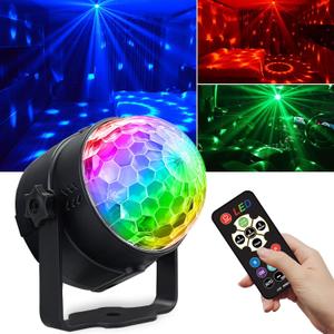 Disco Ball Light, Party Favors & Decorations, USB LED Mini Sound Activated DJ Dance Colourful RGB Strobe Lamp for Home Room Dance Karaoke Xmas Halloween Happy Birthday Wedding Club Show