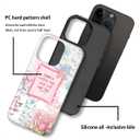 SKAMIX Case for iPhone 15,Shockproof TPU Bumper Drop Protection Hybrid 2-Layer Hard Cover for iPhone 15-Flower Bible Pattern