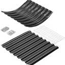 Land Guard 24 Tall Galvanized Raised Garden Bed Kit, Galvanized Planter Garden Boxes Outdoor, Oval Large Metal Raised Garden Bed for Vegetables (Dark Gray, 422ft)