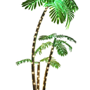 OUSHENG Lighted Palm Tree Bar Outdoor Christmas Decorations Decor, Light Up LED Artificial Fake Faux Trees Lights for Outside Patio Yard Pool Porch Deck Party Tropical, 6FT