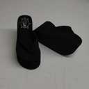 Always Pretty Women's Flip Flops Wedge Sandals Platform Thongs Black 39