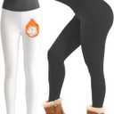 Laite Hebe Fleece Lined Leggings Women - High Waisted Winter Yoga Pants Tummy Control Soft Thermal Warm for Hiking Workout (Medium)