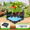 Raised Garden Bed Tomato Planter Box with Trellis, 44" Self-Watering Tomato Cage with Square Trellis for Climbing Plants, Flowers, Vegetables, Vine in Patio Garden Indoor Outdoor (3 tiers-44"-1 PACK)