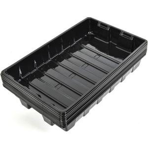 YoleShy 10 Pack Seed Starter Tray Reusable Plastic Plant Seedling Starter Trays Thickened Sturdy Durable for Germination Growing Microgreens Planting Propagation, Without Drain Holes, 14.5"x9"
