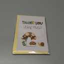 6 x CRTURUNIQ Funny Mushroom Thank You Card  Cute Thank You Very Mush Pun Design, 5x7 Inch Folded Cottagecore Greeting Note Card for Teacher, Baby Shower or Friend, Thick Cardstock with Envelope