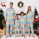 ANGELGGH Onesie Christmas Family Matching Pajamas Adult Couples Men PJs Hooded Women Novelty One-piece Sleepwear (Women, XL, Heart Reindeer)