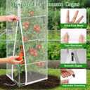 6 Pcs Tomato Netting for Garden Protection, 57" X 17.7" X 17.7" Square Tomato Cage Insect Barrier Plant Netting Mesh Cover with Zipper & Drawstring, for Vertical Climbing Plants Vegetables Fruits