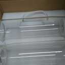 Hsei 2 Sets Glass Pitcher with Lid, 50 oz / 1500 ml Water Carafe with Handles Hot Cold Beverage Water Jar Glass Jug for Tea Juice Milk Coffee Iced Beverage (Glass Lid)