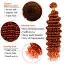 Ginger Bundles Human Hair 350 Bundles 16 18 20 inch Ginger Deep Wave Bundle #350 Human Hair Bundle 150g