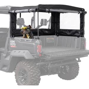 KEMIMOTO UTV Soft Cargo Camper Bed Cover Rack Compatible with Can-Am Defender & Defender Max 2016-2026 Rear Camper Top Canvas Cover Accessories