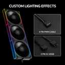 TL-M12QR X3 120mm ARGB Reverse Blade PC Case Fans, 1500RPM PWM, 23.2dBA Quiet, Daisy-Chain Design, Infinity-Mirror Lighting, S-FDB Bearing (3Pack)