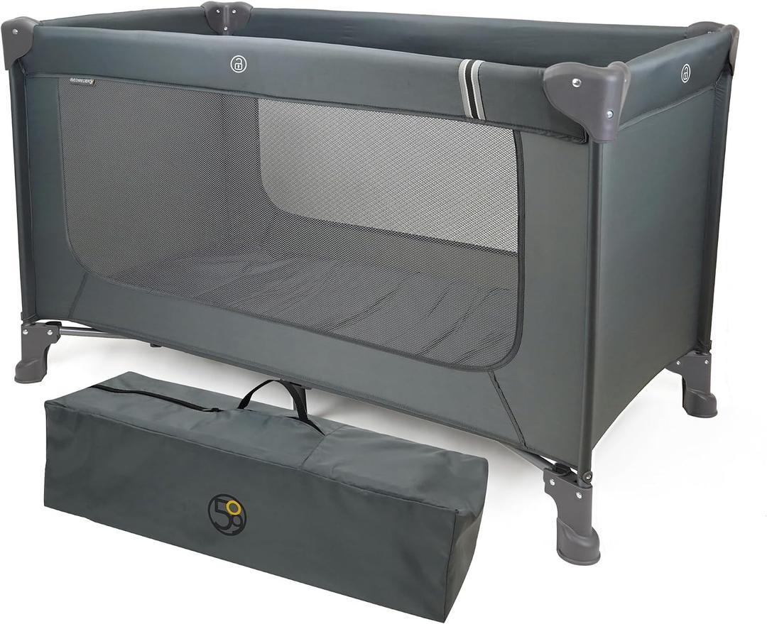 509 Travel Bed - Kids Play Yard/Play Center - Easy to Fold, Compact & Lightweight, Ages 6-36 Months, Length 49.21 x Width 25.59 x Height 20.53
