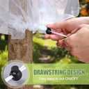 4PCS Bird Netting for Blueberry Bushes 4x5.9FT,Fruit Trees Mesh Bag with Drawstring Garden Insect Nettings Pest Barrier Netting Plant Row Cover White Mosquito Net for Fruit/Flower/Herb/Vegetables