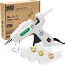 Mini Hot Glue Gun with 30 Glue Sticks, Fast Heating Hot Melt Gun, 20W Glue Gun Kit, Lightweight Craft Gun for DIY, Home Repairs, Kids' School Projects, White (White-new Packaging)