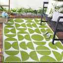 Wonnitar Waterproof Outdoor Rug 4x6, Reversible Plastic Straw RV Rug for Camping, Outside Patio Area Rug, Indoor Outdoor Portable Mat for Picnic Backyard Balcony Deck Decor (Green,4'x6') (3'11" x 5'11" (Rectangular))