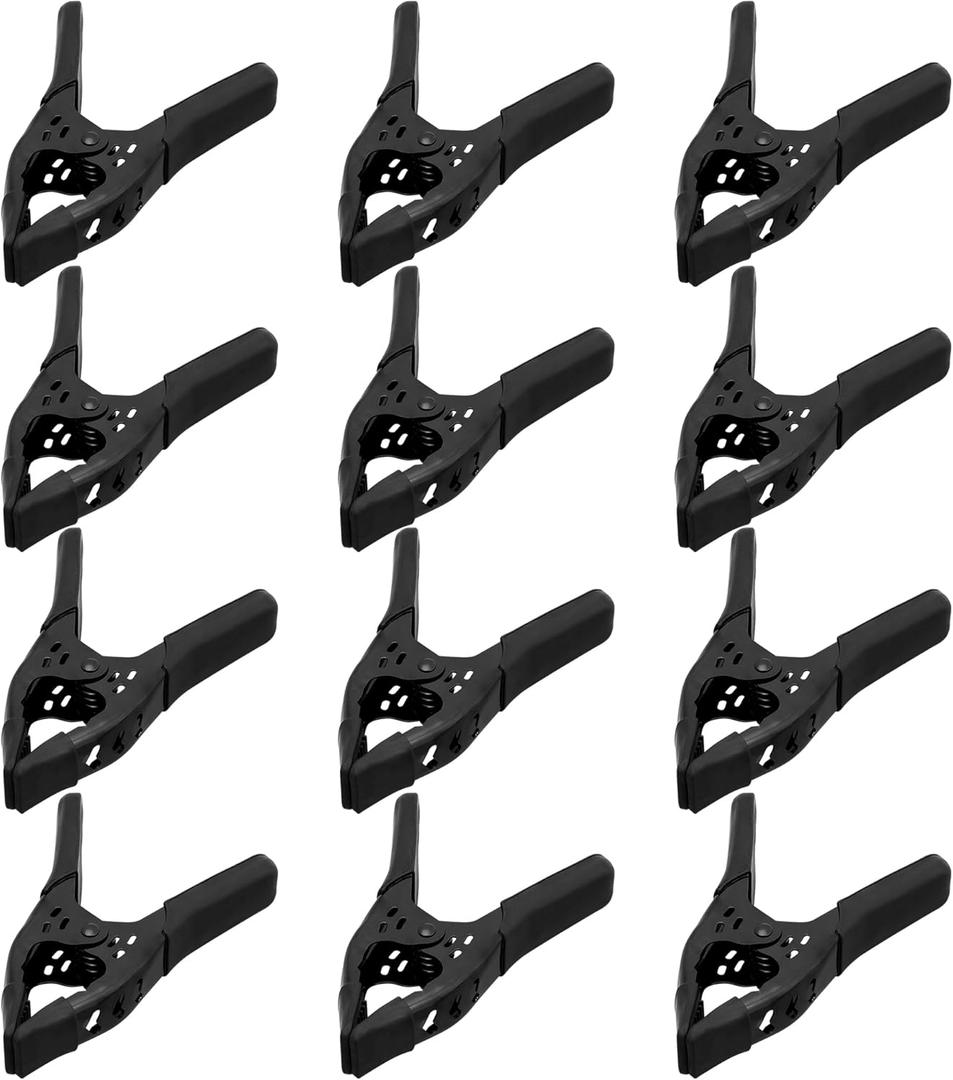 Heavy Duty Metal Spring Clamps: 12-Piece for Woodworking Spring Clamps 6-inch Tarp Clamps Heavy Duty Clips Spring Clips Metal Clamp Large Heavy Duty Clamps for Pool Cover Backdrop Stand Clamps