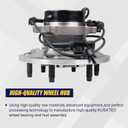 KUSATEC 515111 Front Right Wheel Bearing and Hub Assembly Compatible with 2004-2008 Chevy Colorado, GMC Canyon, 2006 Isuzu i-350 2007-2008 i-370, 6 Lug Bolts w/ABS