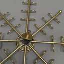 Rotating Necklace Holder Jewelry Stand, Gold Necklace Organizer Display with 48 W-shaped Hooks,Jewelry Organizer for Necklaces Earrings Rings Storage Tree, Presents for Women