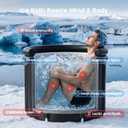 Ice Bath Tub for Athletes - 33in Deep Portable Cold Plunge for Recovery & Cold Water Therapy 8-Layer Insulated Soaking Tub Stability & Dual-Outlet Rapid Drainage - Indoor Outdoor Adults