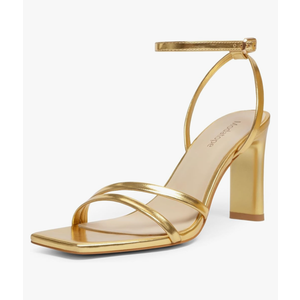 Modatope Womens Sandals Square Open Toe Chunky High Heels Strappy Ankle Strap Sandals Comfort Dress Party Shoes, SIZE 8