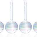 Clear Plant Watering Globes Set of 6 - Small Self Watering Globes for Indoor & Outdoor Plants - Automatic, Glass Watering Bulbs for Daily Use, Plant Watering Devices