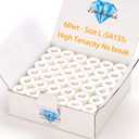 Simthread 144 Prewound Bobbin Thread Size L 60WT (SA155) for Husqvarna Viking pfaff Creative Vision Embroidery Machines Plastic Side Bobbins - White