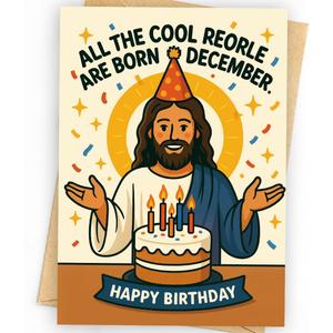 Happy December Birthday Gifts, Happy Birthday Card for Men, Women, Husband, Wife, Mom, Dad, Grandma, Friends, Family, Anyone