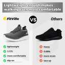 FitVille Extra Wide Slip-on Shoes for Men, Lightweight and Breathable Men's Wide Slip-on Shoes Max Cushioning, Size 9.5 
