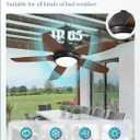 42 Inch Wet Rated Outdoor Ceiling Fan with Lights and Remote,IP65 Hanging Gazebo Fan with 3CCT 6-Speed DC Motor, Brown Waterproof Plug in Ceiling Fan with Cord for Patios Porch Pergola Pavilion