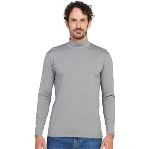 LAPASA Mens Thermal Underwear Top Fleece Mock Neck Long Sleeve Shirt Base Layer Undershirt Lightweight Midweight, Size M