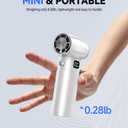 Super Power Compressed Air Duster with LED Display, Cordless Cordless Air Duster Rechargeable, 5 Speeds Mini Leaf Blower, Dust Blower Cleaning Kit for Computer, Keyboard, Outdoor and Car