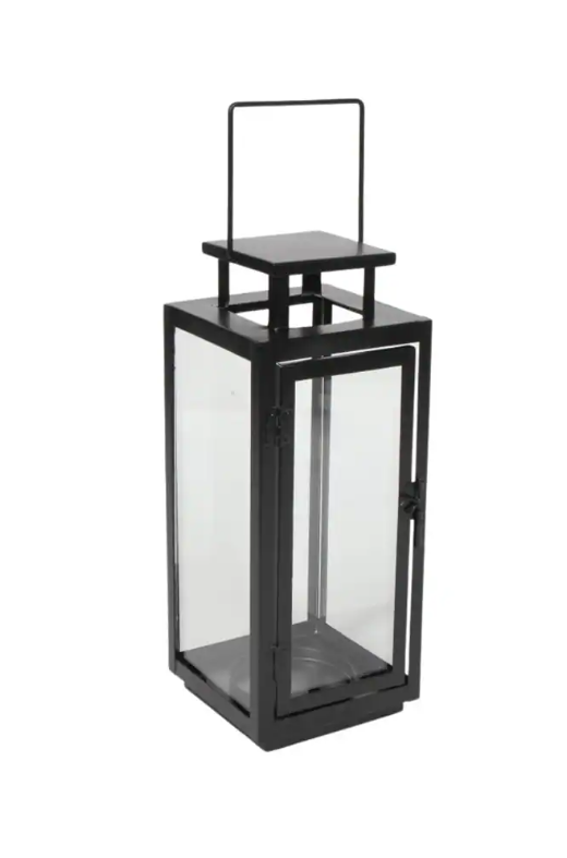 HD Designs Glass Iron Lantern
12 in