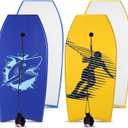 Blueweenly 2 Pcs Body Boards for Beach, Lightweight PE Bodyboard Surfboards with EPS Core, Wrist Leash, XPE Deck and HDPE Slick Bottom for Kids Teens Adults Pool Surfing, 41