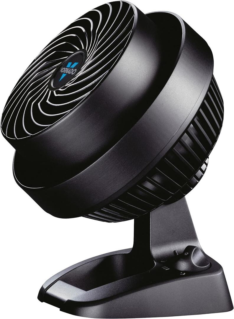 Vornado 530 Compact Air Circulator Fan, 3-Speed Manual Control, Adjustable Tilt, Whole Room Cooling, Black Floor Fan for Bedroom and Office, Vortex Action, 65 ft Range