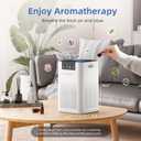 AromaRoom Air Purifiers for Bedroom with 3-in-1 HEPA Filter, Air Purifiers for Home Pet Pee Smell with Aromatherapy, Quiet 360 Airflow Air Cleaner for Office, Dorm, Apartment, Kitchen, AP102 White