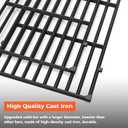 QuliMetal 7637 Grill Grates for Weber Spirit E210,E220,S210,S215 with Front Control,Replacement Grill Parts for Weber Spirit 200 & GS4 Spirit II E210,Spirit II E220,17.5 x 10.2 Inch,2-Pack