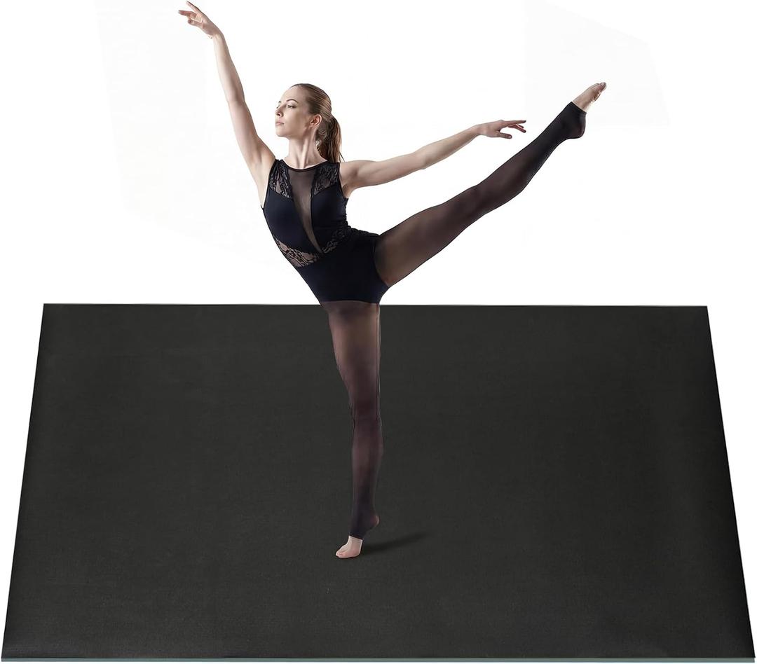 Marley Dance Floor 6.6’ x 3.9’ – Roll-Out Dance Floor Mat for Home Studio, Ballet Floor for Barre, Tap, Jazz – Anti-Slip PVC Dance Flooring for Practice