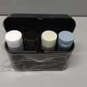 Travel Bottles with Case, 4x2oz TSA Approved, Leak-Proof, Press to Unlock, Compact & Portable Travel Toiletries (Black)