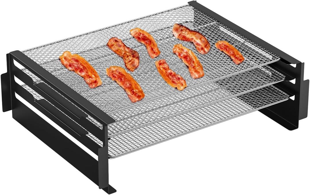 SafBbcue 24 Inch Jerky Grill Racks for Camp Chef Pellet and Smoker Grill Replacement Parts, PG24 Camp Chef SmokePro PG24DLX, PG24SE, PG24LS, PG24LTD, PG24S Parts,Jerky Smoking Racks,Smoking Beef Jerky
