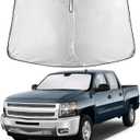EcoNour Windshield Sunshade Compatible for Chevrolet Silverado/GMC Sierra 1500 2500 3500 2007-2013, Front Windshield Sun Shade Cover, UV Heat Blocker & Protector, Car Sun Visor Interior Accessory