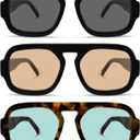 YDAOWKN Retro Square Aviator Sunglasses for Women Men Trendy Flat Top Sun Glasses UV Protection Vintage Shades