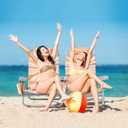Beach Chair for Adults, 5 Position Lay Flat Backpack Beach Chair with Cooler, Cup Holder and Storage Bag, Portable Folding Heavy Duty Beach Lounger for Outdoor, Lawn, Camping, Festivals-Boho Sun, Small