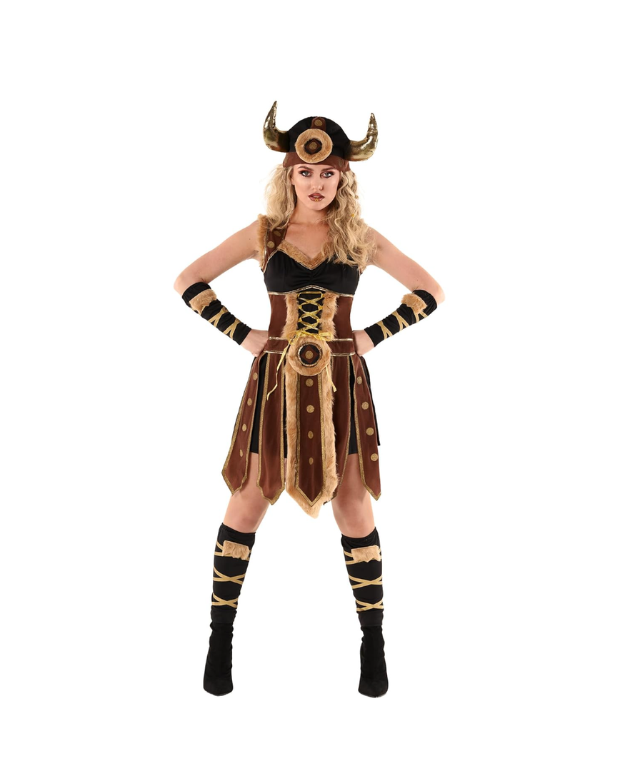 Morph Viking Warrior Costume - Women's Viking Outfit, M