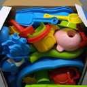 KIZONLY 4-Tier Water Table, Beach Toys | Water and Sand Sensory Table Beach Outdoor Birthday Gifts Toys for Age 3+ Boys Girls